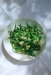 French beans with garlic and rosemary
