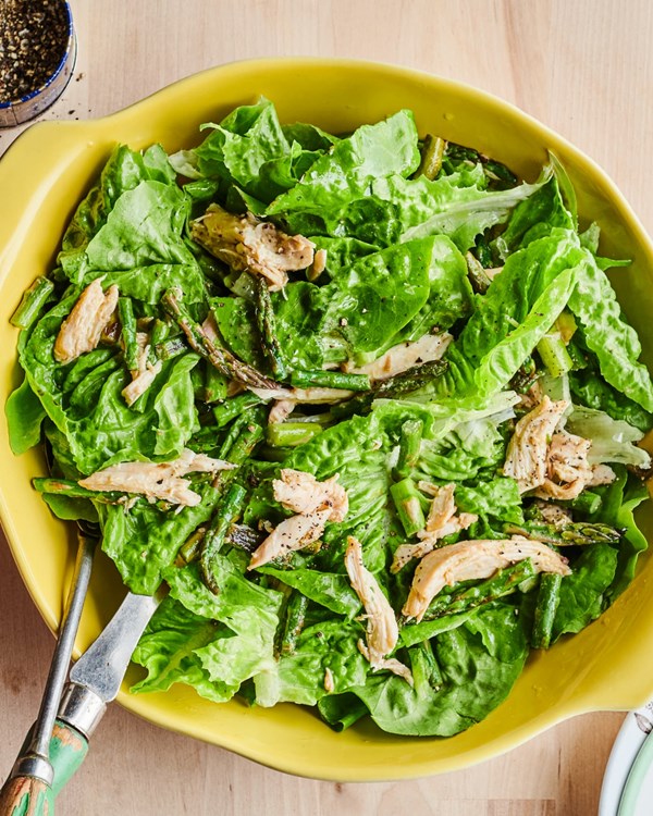 French bistro salad with rotisserie chicken