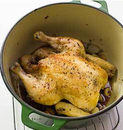 French chicken in a pot