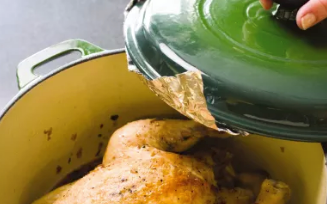 French chicken in a pot