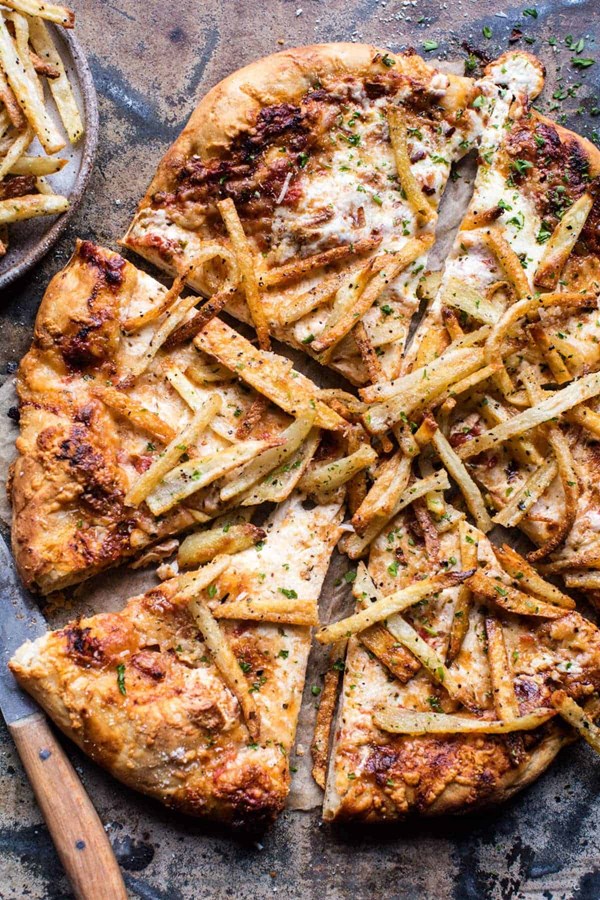 French fry cheese pizza