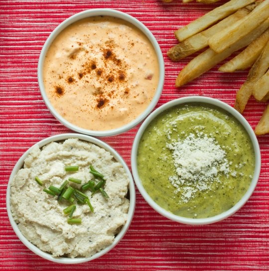 French fry dipping sauces: Cauliflower & feta dip
