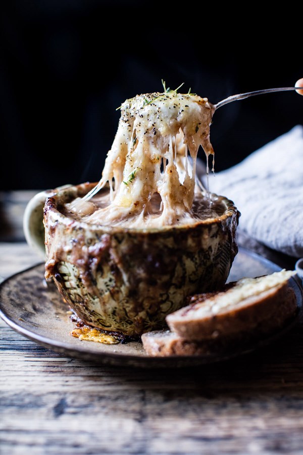 French onion and gnocchi soup