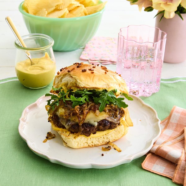 French onion burger