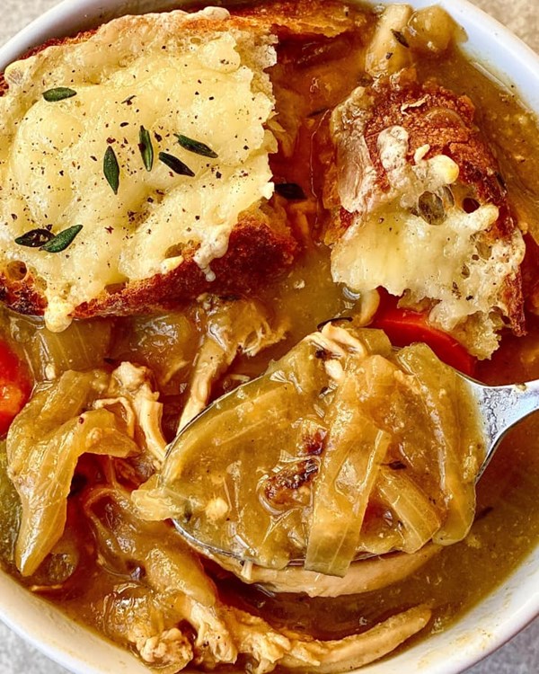 French onion chicken soup
