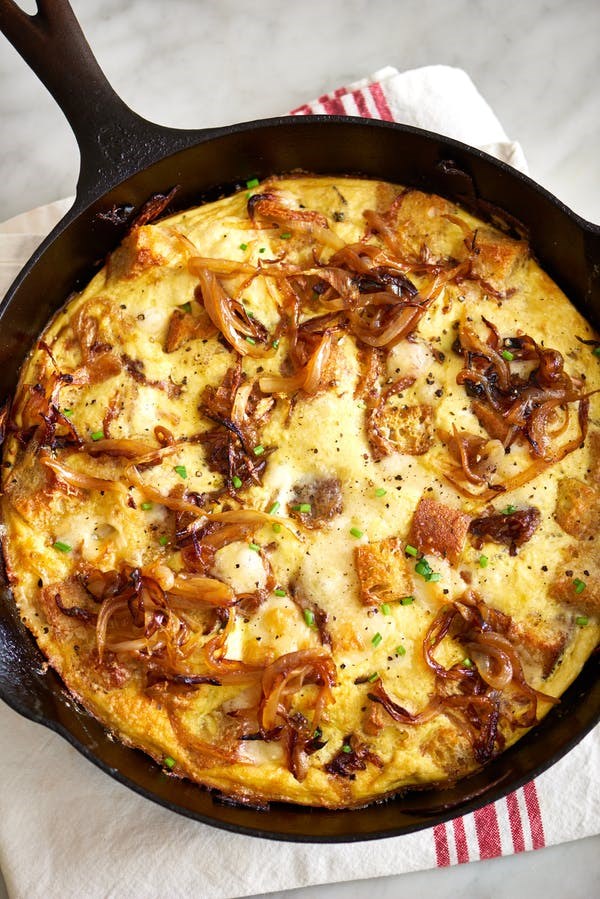 French onion frittata