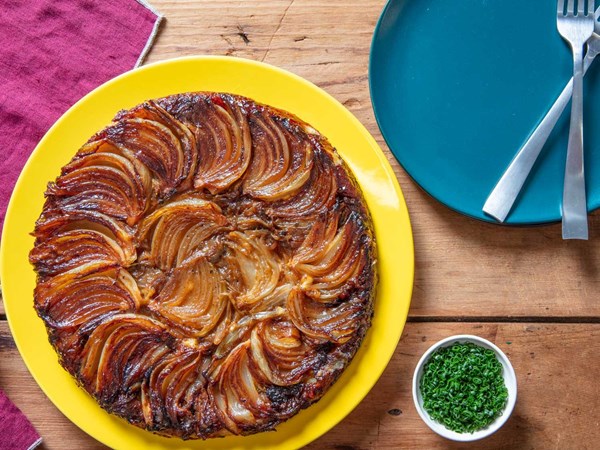 French onion soup tarte Tatin