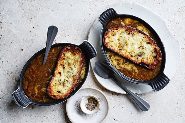French onion soup with Bruny Island C2 cheese toast