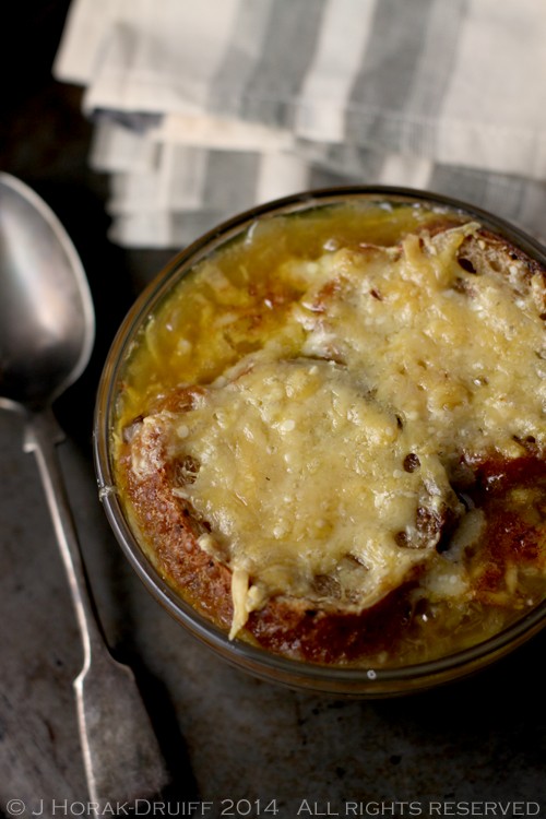 French onion soup with Comté cheese toasts