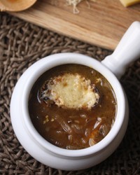 French onion soup with whole-grain cheese toast
