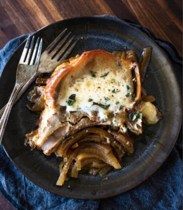 French oniony pork chops