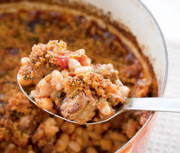 French pork and white bean casserole