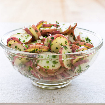 French potato salad with Dijon mustard and fines herbes
