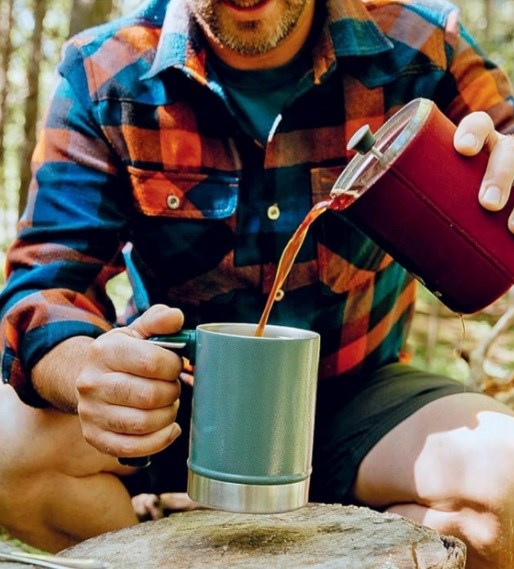 French press dirty chai