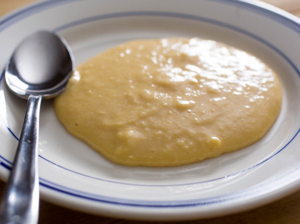 French-style soft, spoonable scrambled eggs