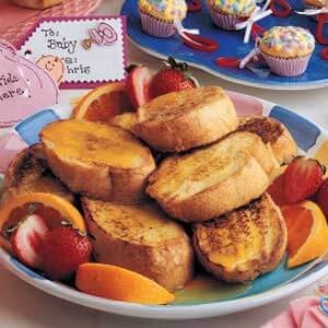 French toast with orange syrup