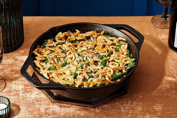 French’s green bean casserole with from-scratch mushroom sauce