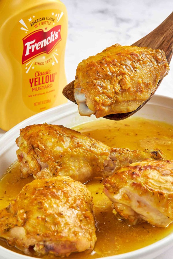 French's mustard-herb roasted chicken 