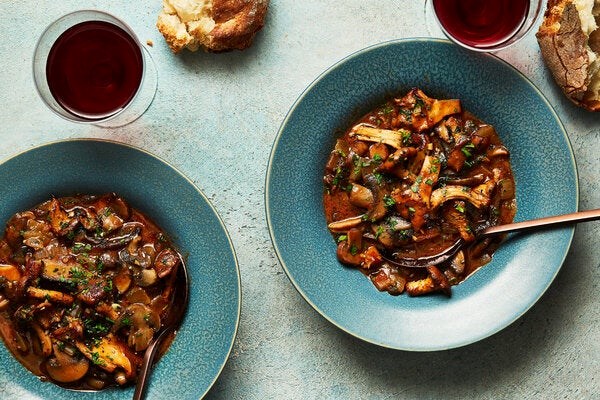 Fresh and wild mushroom stew 