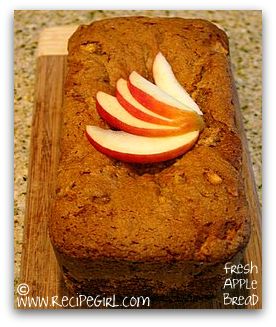 Fresh apple bread