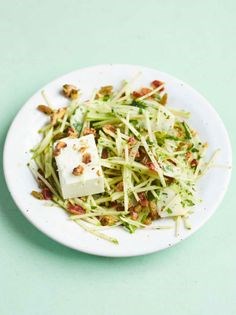 Fresh apple, fennel and feta salad