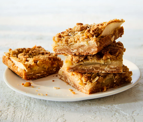Fresh apple squares