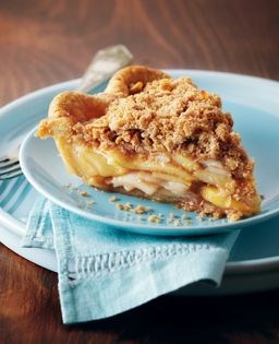 Fresh apple streusel pie