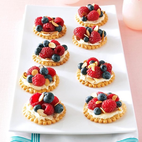 Fresh berry & almond tarts