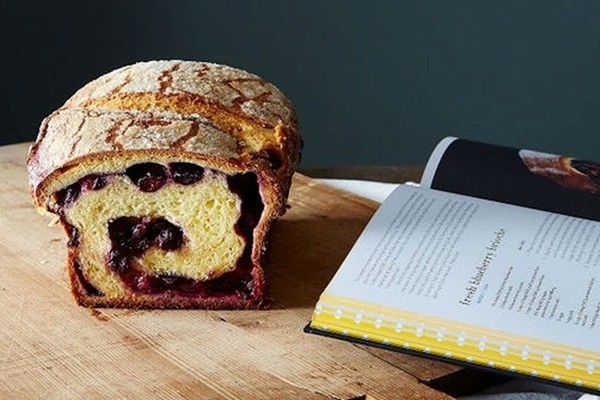 Fresh blueberry brioche