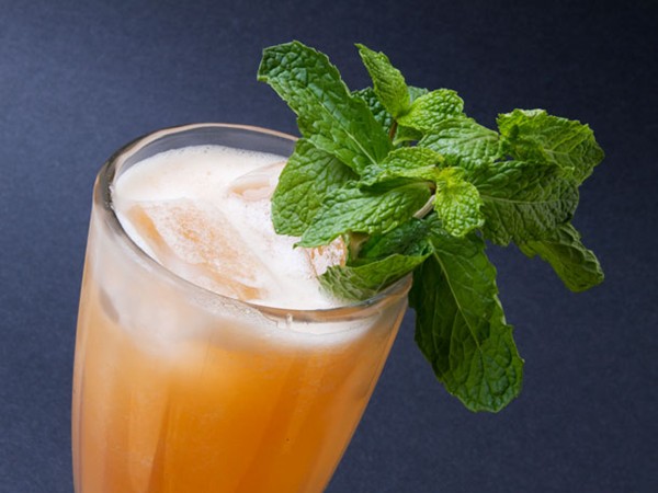Fresh cantaloupe margaritas