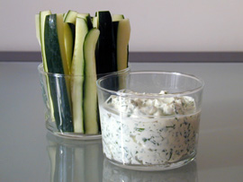 Fresh cheese and cilantro dip (Dip fromage frais coriandre)