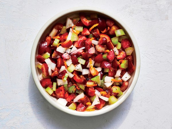Fresh cherry relish