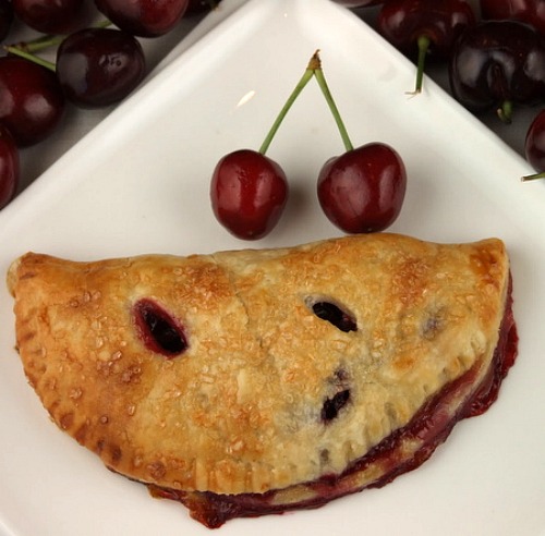 Fresh cherry turnovers
