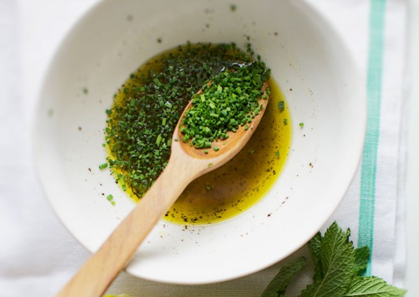Fresh chive vinaigrette