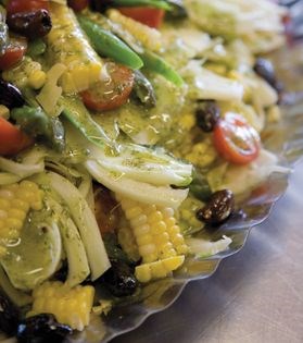 Fresh corn & green bean salad