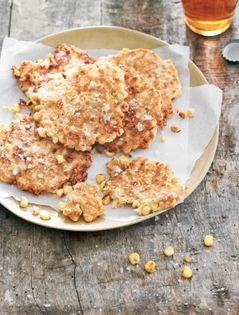 Fresh corn and Teleme fritters