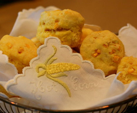 Fresh corn buttermilk biscuits