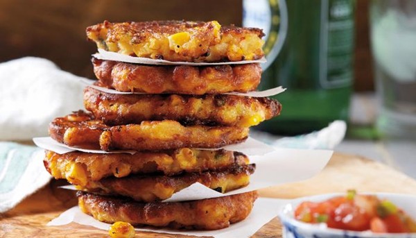 Fresh corn fritters