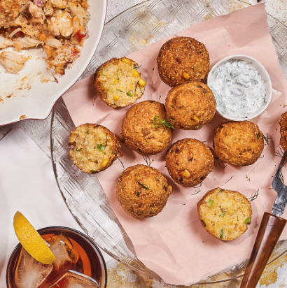 Fresh corn hush puppies
