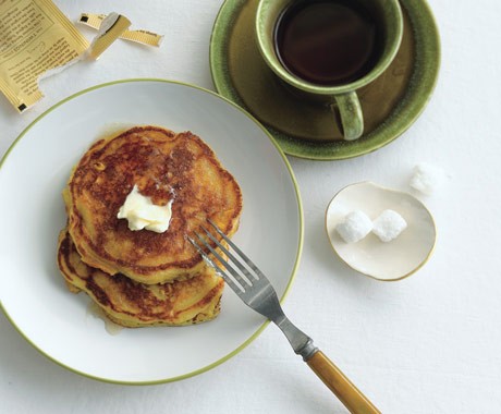 Fresh corn pancakes