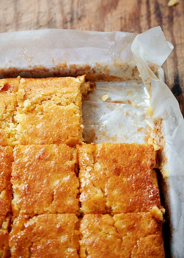 Fresh cornbread
