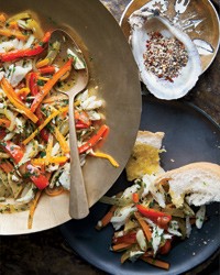 Fresh crab escabeche