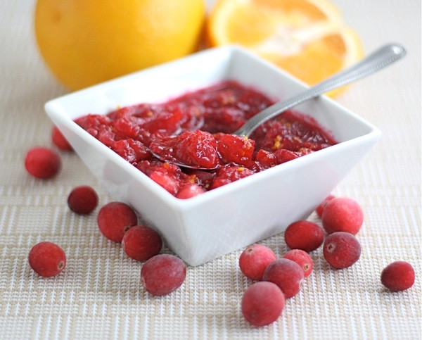 Fresh cranberry orange sauce
