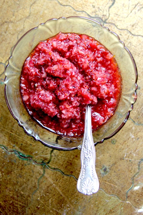 Fresh cranberry relish