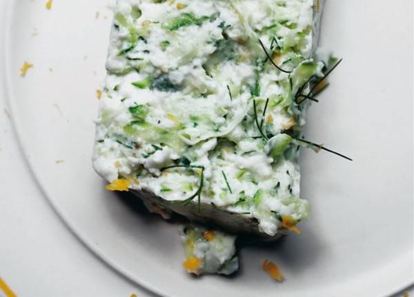 Fresh cucumber, mint and dill mousse