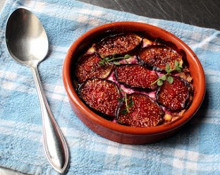 Fresh fig and goat cheese "tart"