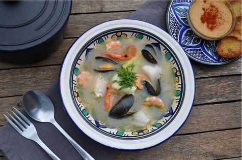 Fresh fish stew (Bouillabaisse)