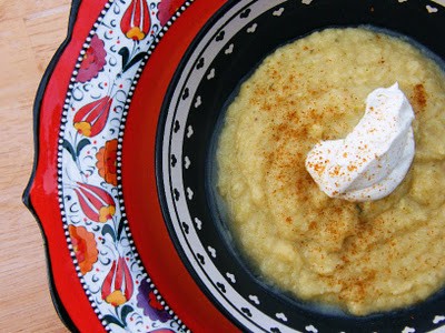 Fresh ginger & parsnip soup