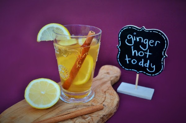 Fresh ginger hot toddy