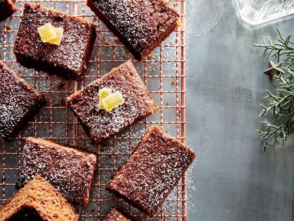 Fresh gingerbread squares
